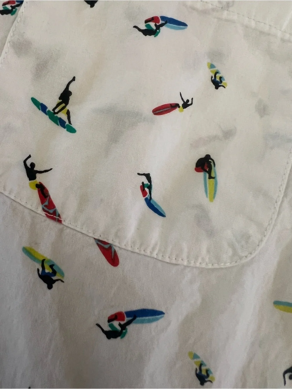 Old Navy Boys XL 14-16 Surfer Print Short Sleeve Button Down Shirt